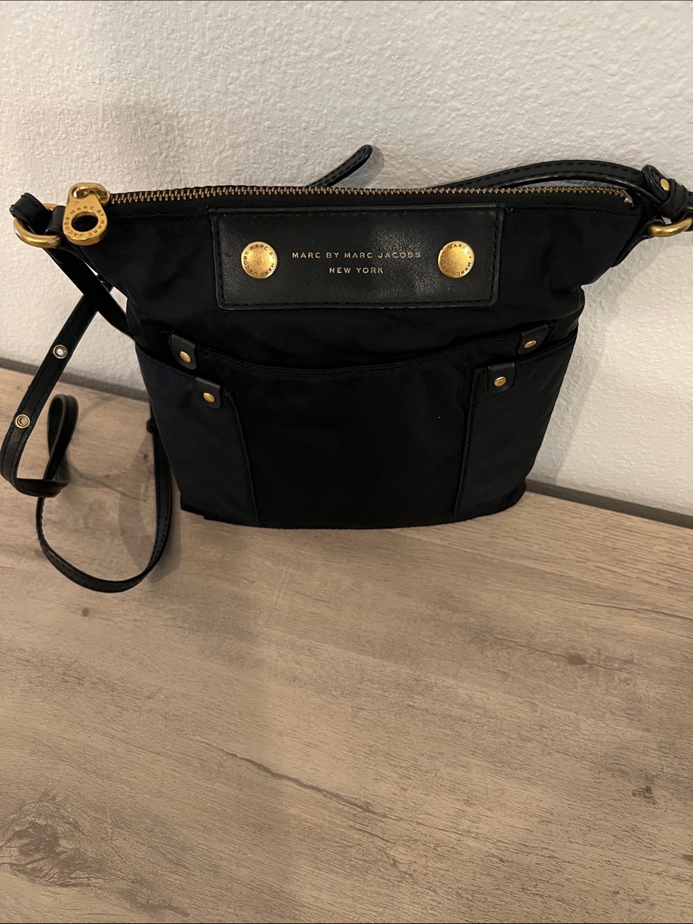 Marc by Marc Jacobs Black Nylon Crossbody with Gold Hardware - Picture 2 of 8